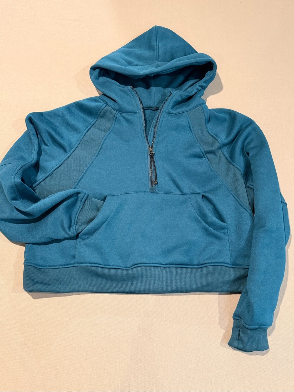 Lululemon Scuba Oversized Half Zip Hoodie Teal Submarine XL Sweatshirt Pullover